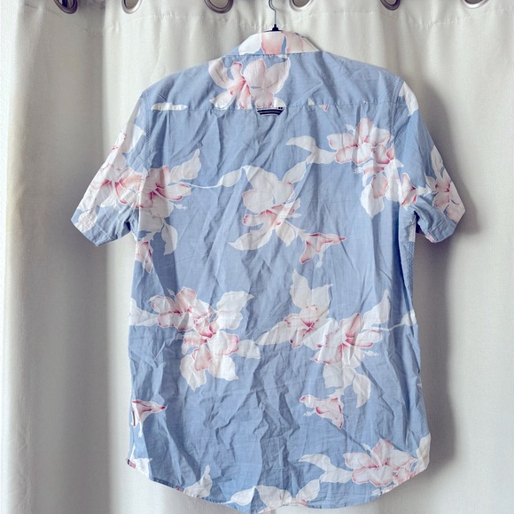 7 Diamonds Men’s L Floral Print button up Polo - Picture 3 of 3